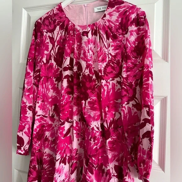 The Fold Lora Dress in Pink NWT 100% Silk - Picture 8 of 14